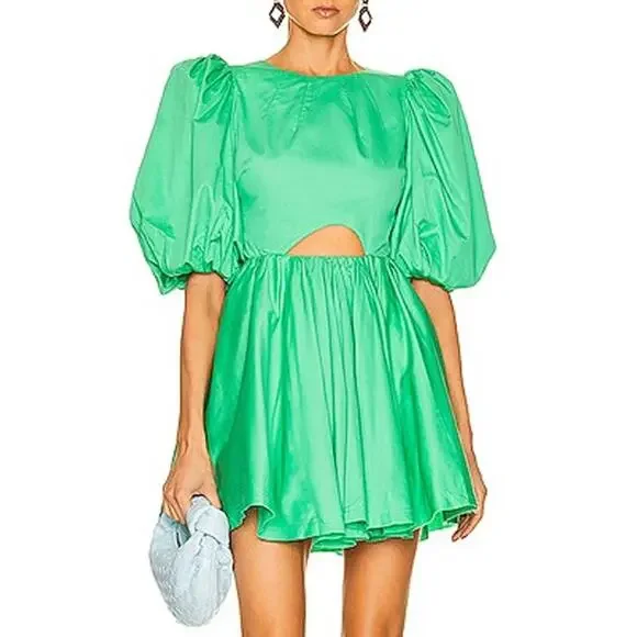 Aje | Dresses | Nwt Aje Colette Abstract Cut Out Mini Dress In Grass Green  Size Au 4 | Poshmark